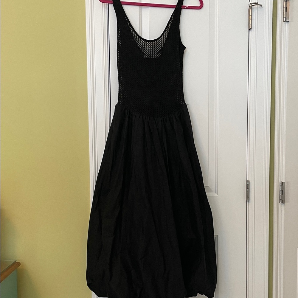Anthropologie Black Scoop Back Dress S